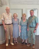 Presidents Pat and Sally hand over the club presidency for 2026 -27 to Richard A and Ian